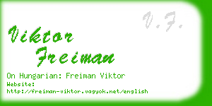 viktor freiman business card